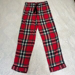 Victorias Secret Red Plaid Pajama Pants With Pockets Size Small
